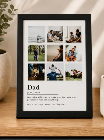 Personalised Framed Print (15x20cm Black Frame)